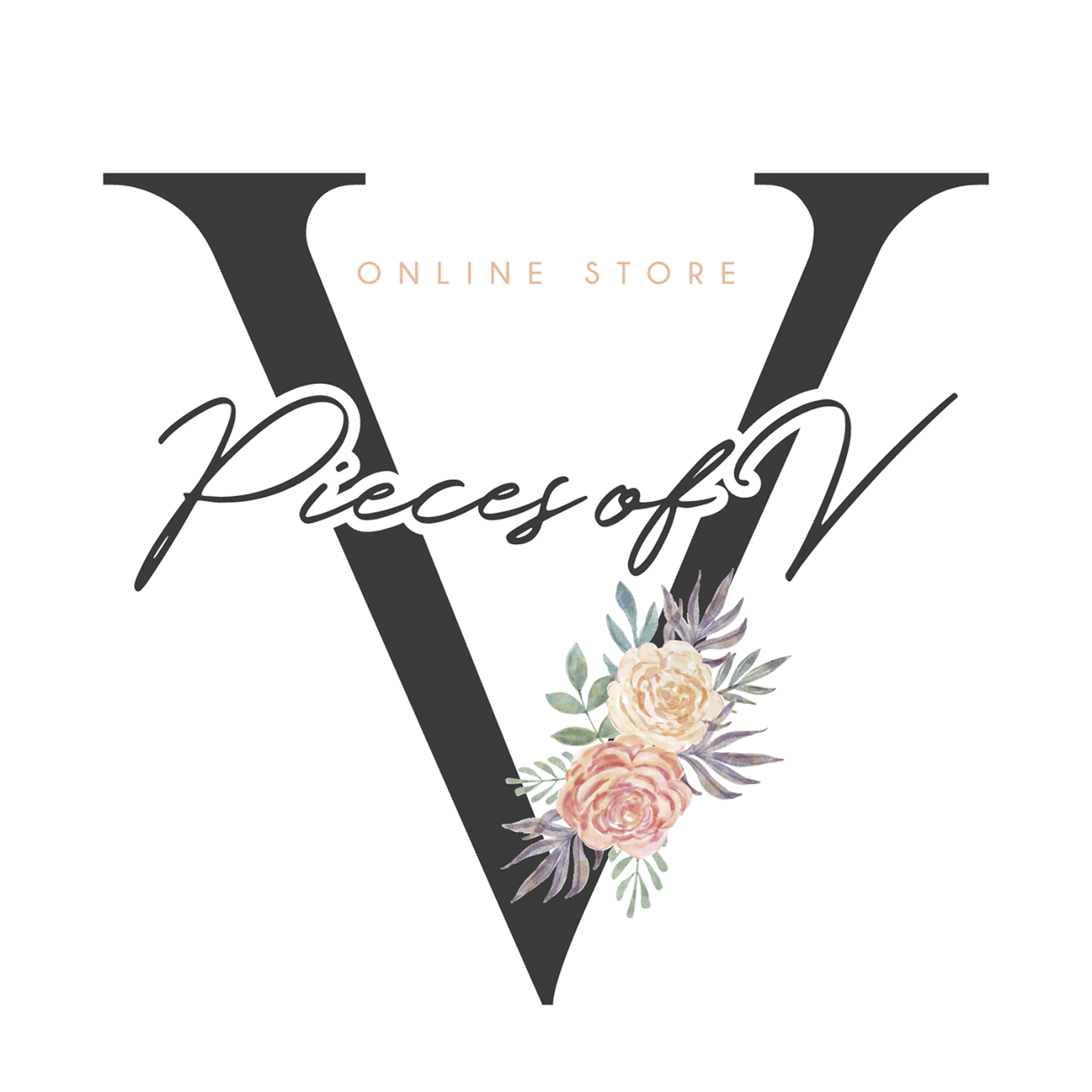 logo pieces of V