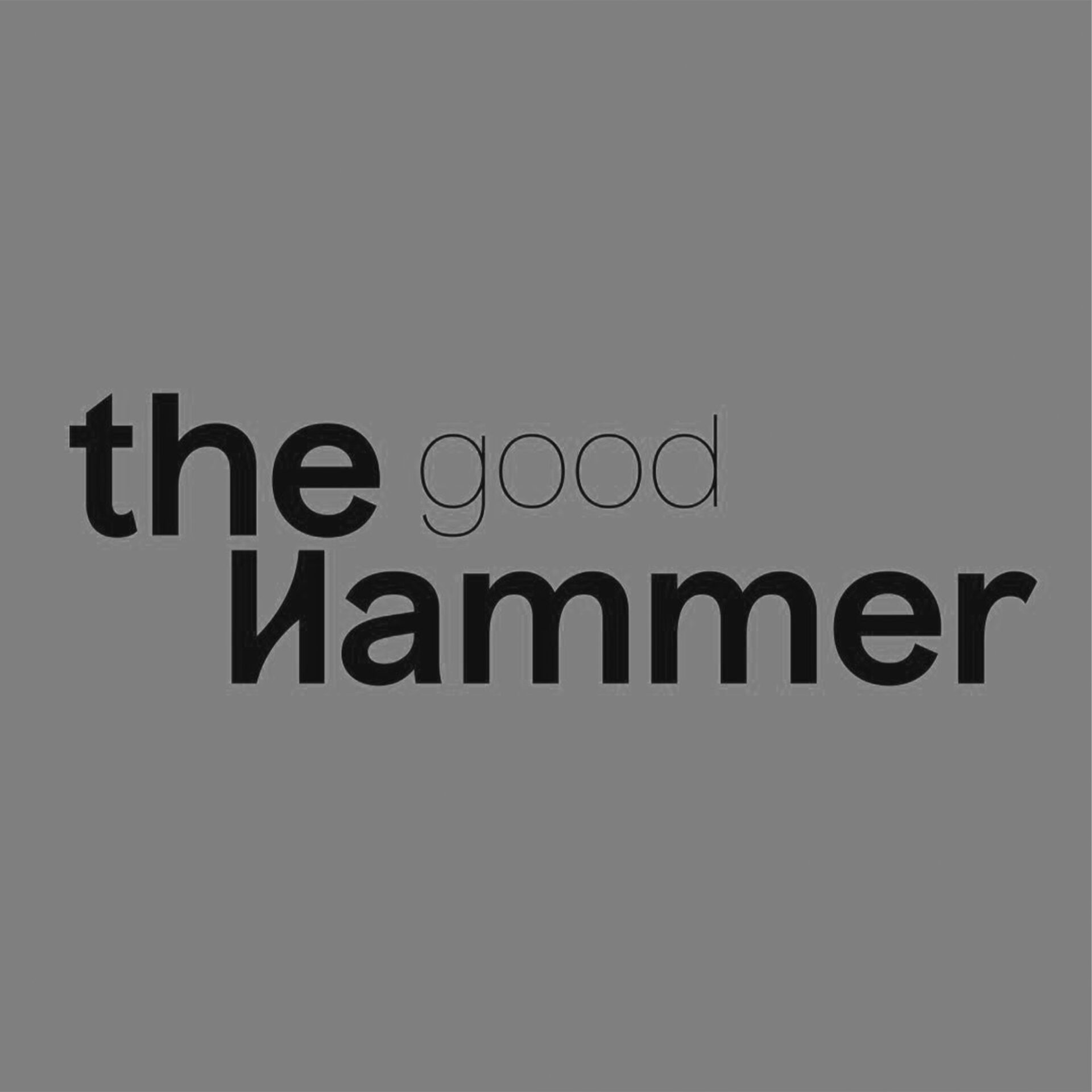 logo the good hammer preto e branco