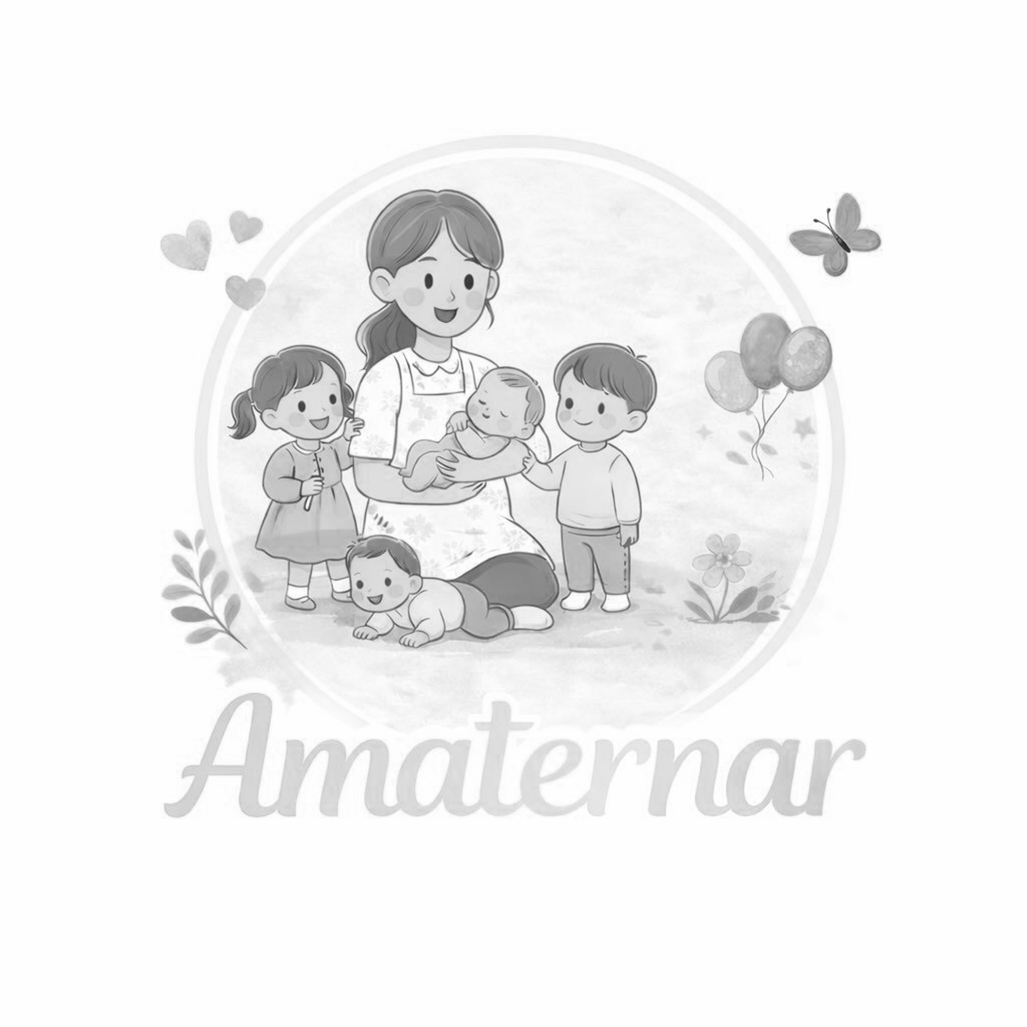 logo Amaternar preto e branco