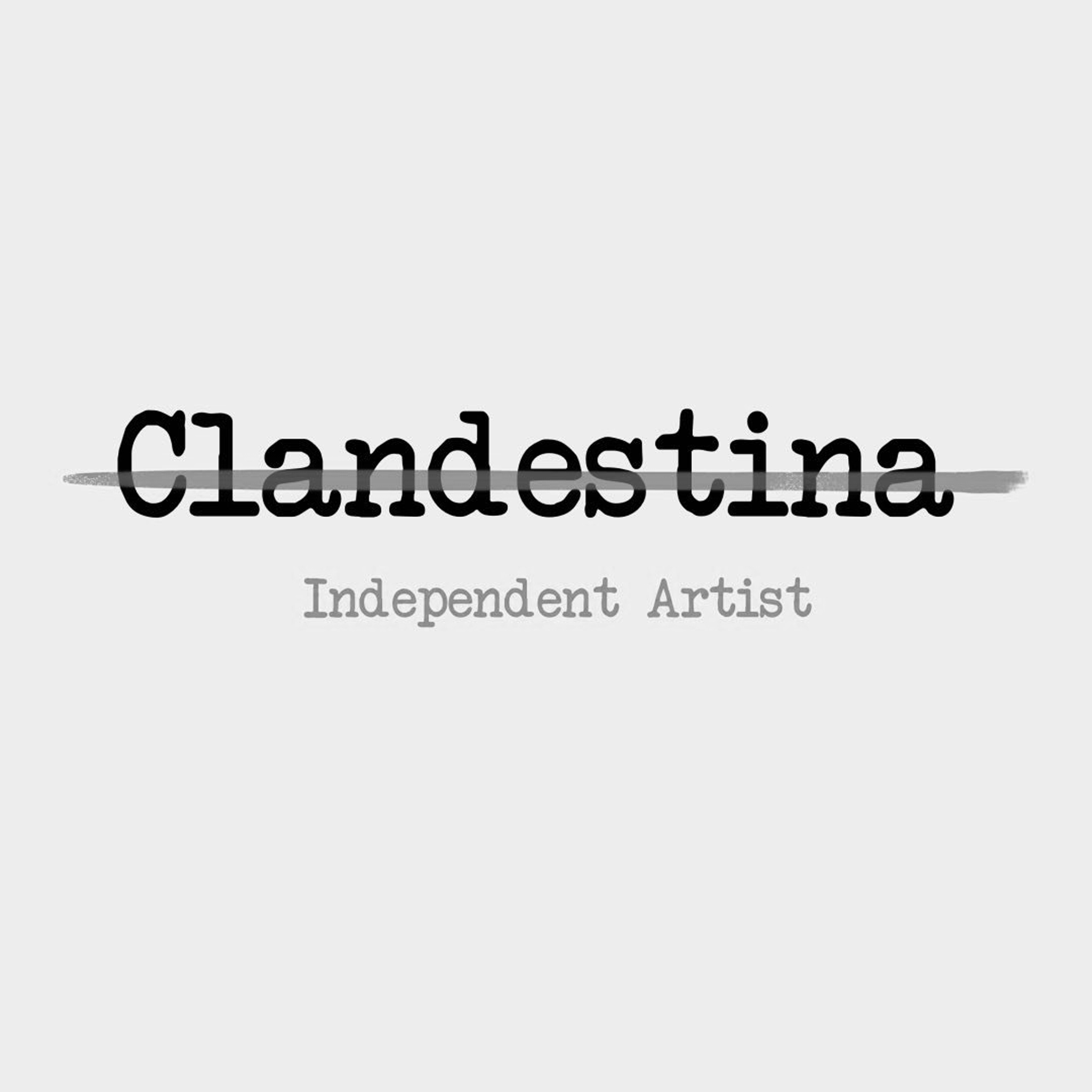 logo Clandestina preto e branco